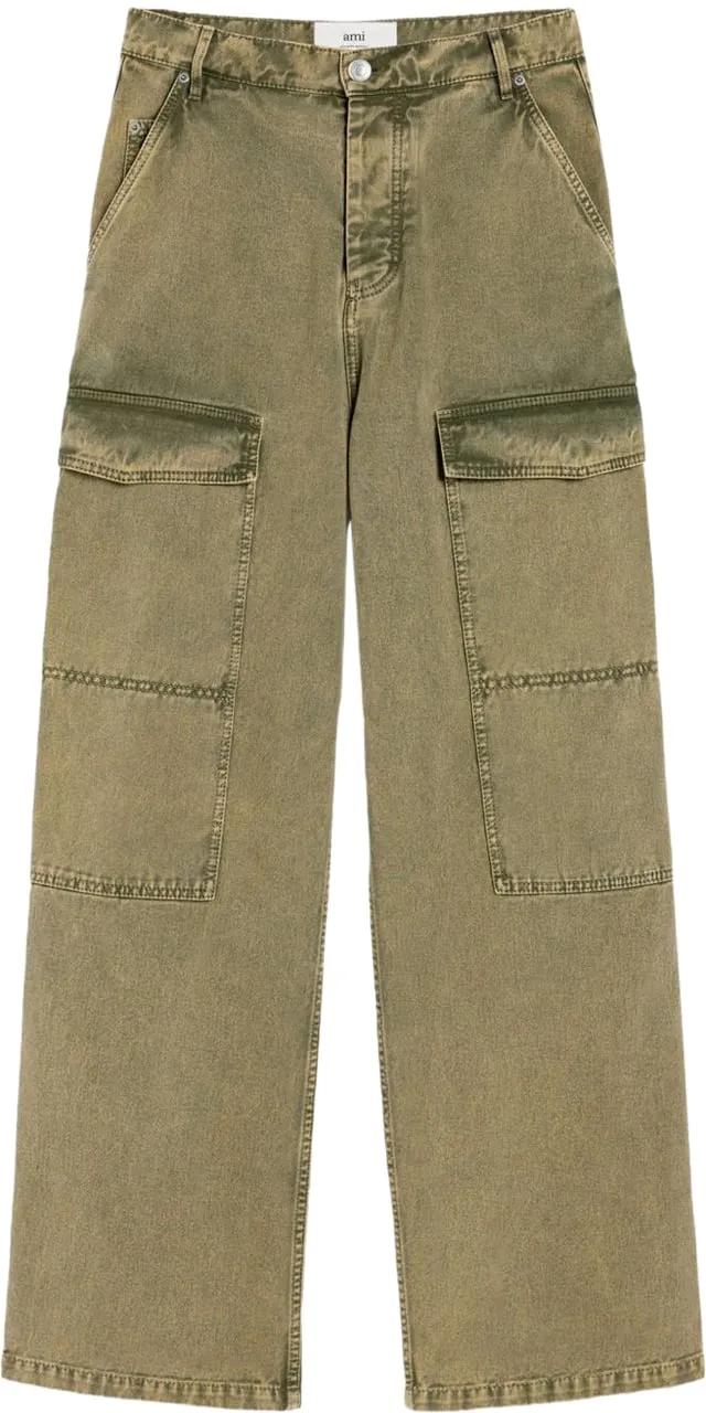 Thumbnail - AMI Paris - Trousers Laurel - Größe 31 - green