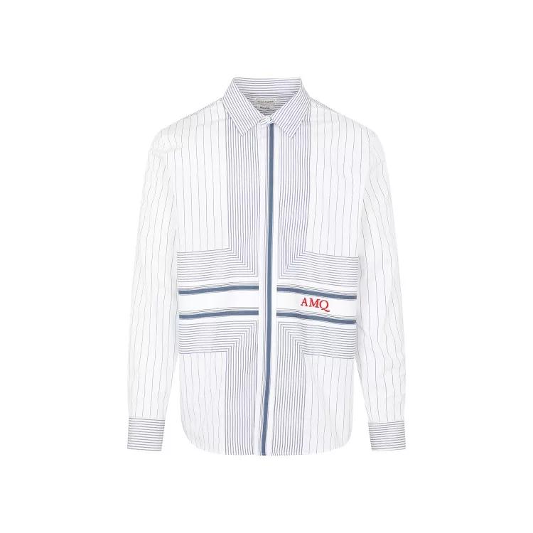 Alexander McQueen - Striped White Cotton Shirt - Größe 16 ,5 - white