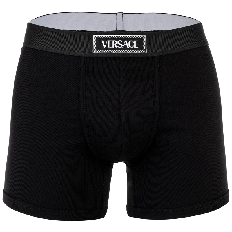 Versace  TRUNK TEX RIBBED COTTON 1er Pack schwarz