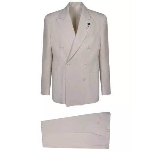 Lardini Grey Linen Suit Grey 