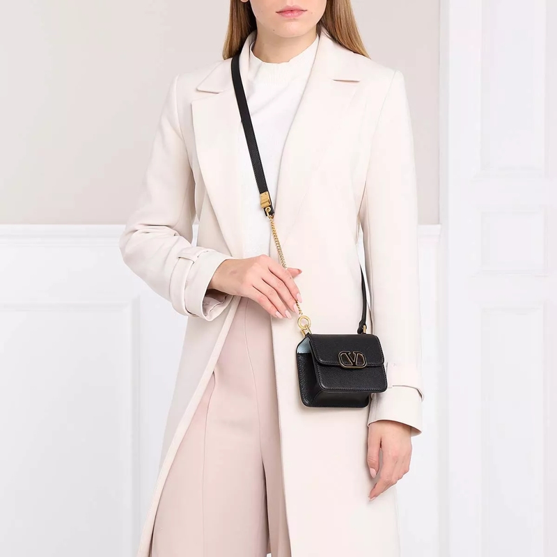 Valentino Garavani Crossbody Bag Mini Shoulder Bag Leather Black(Image 2)