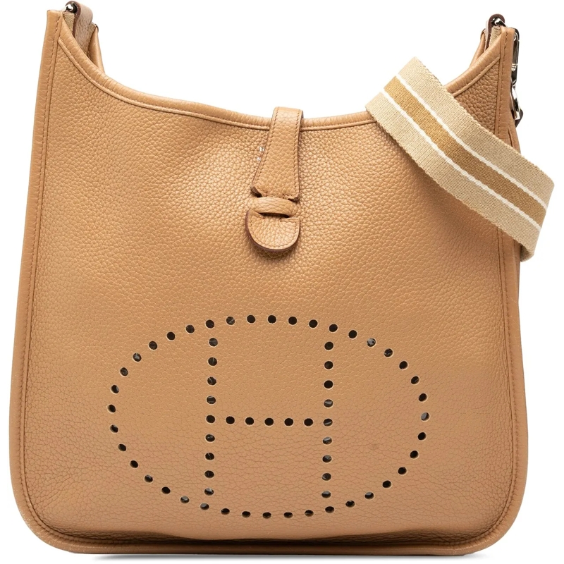 Hermès Schultertasche Clemence Evelyne III PM braun