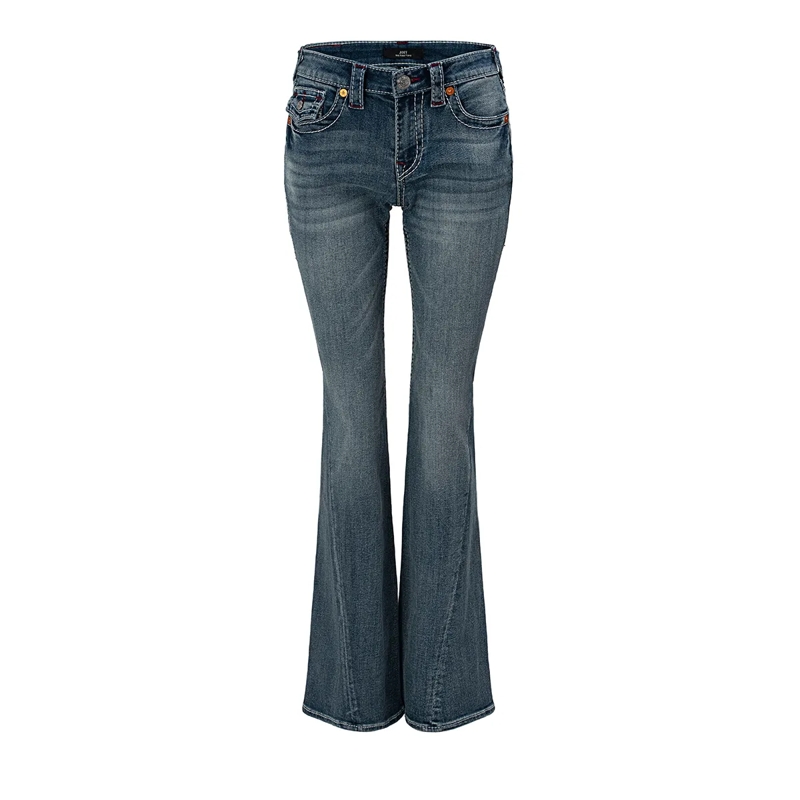 True Religion Ausgestellte Jeans - Modell: Joey- Ausgestelltes Bein- Drehbein- F blau