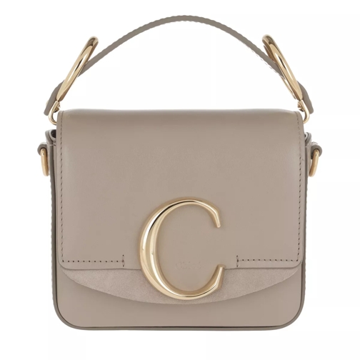 Chloé C Bag Mini Leather Motty Grey Satchel
