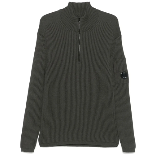 CP Company Trui Lens-Detail Sweater Green