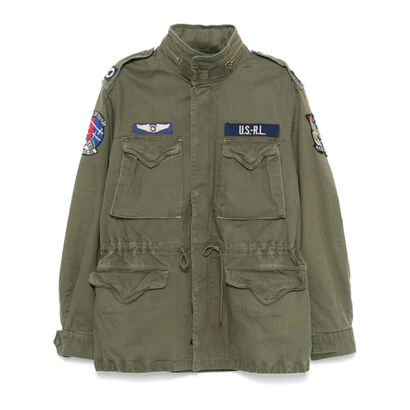 Polo Ralph Lauren  Military-Inspired Green Coat With Embroidered Patc Green