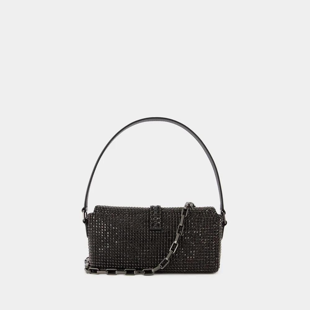 Self-portrait Hobo bags Rhinestone Baguette Shoulder Bag Synthetic Bla in zwart