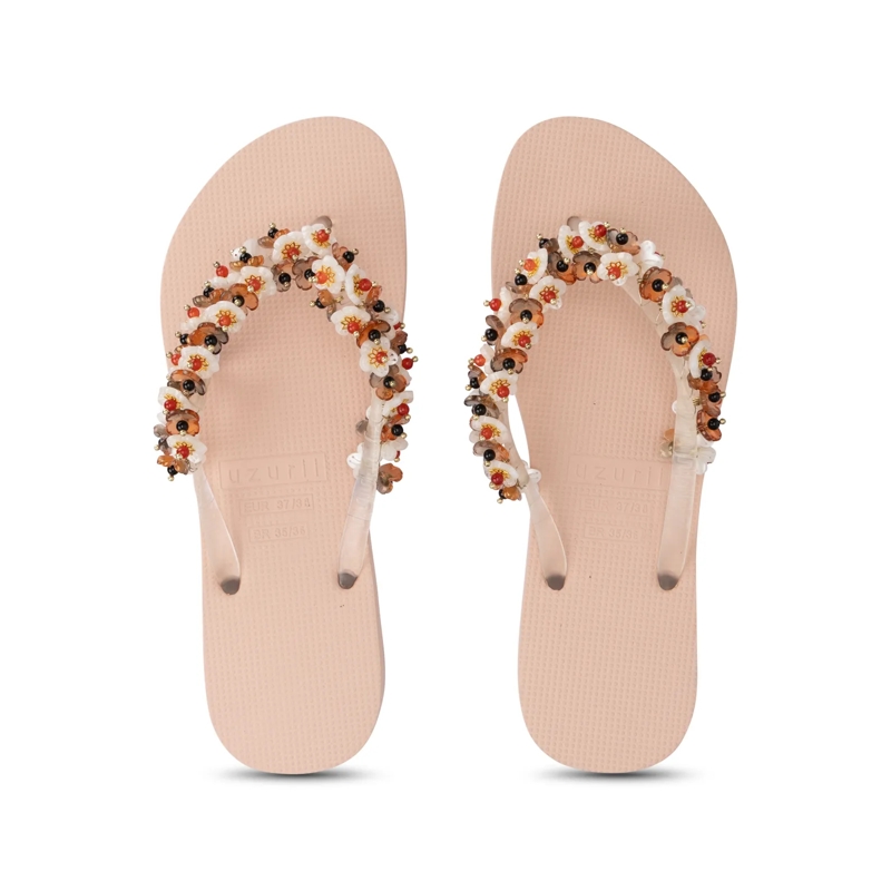 UZURII Flip Flops flip flop Tulum Bloom Coffee sand(Image 22)