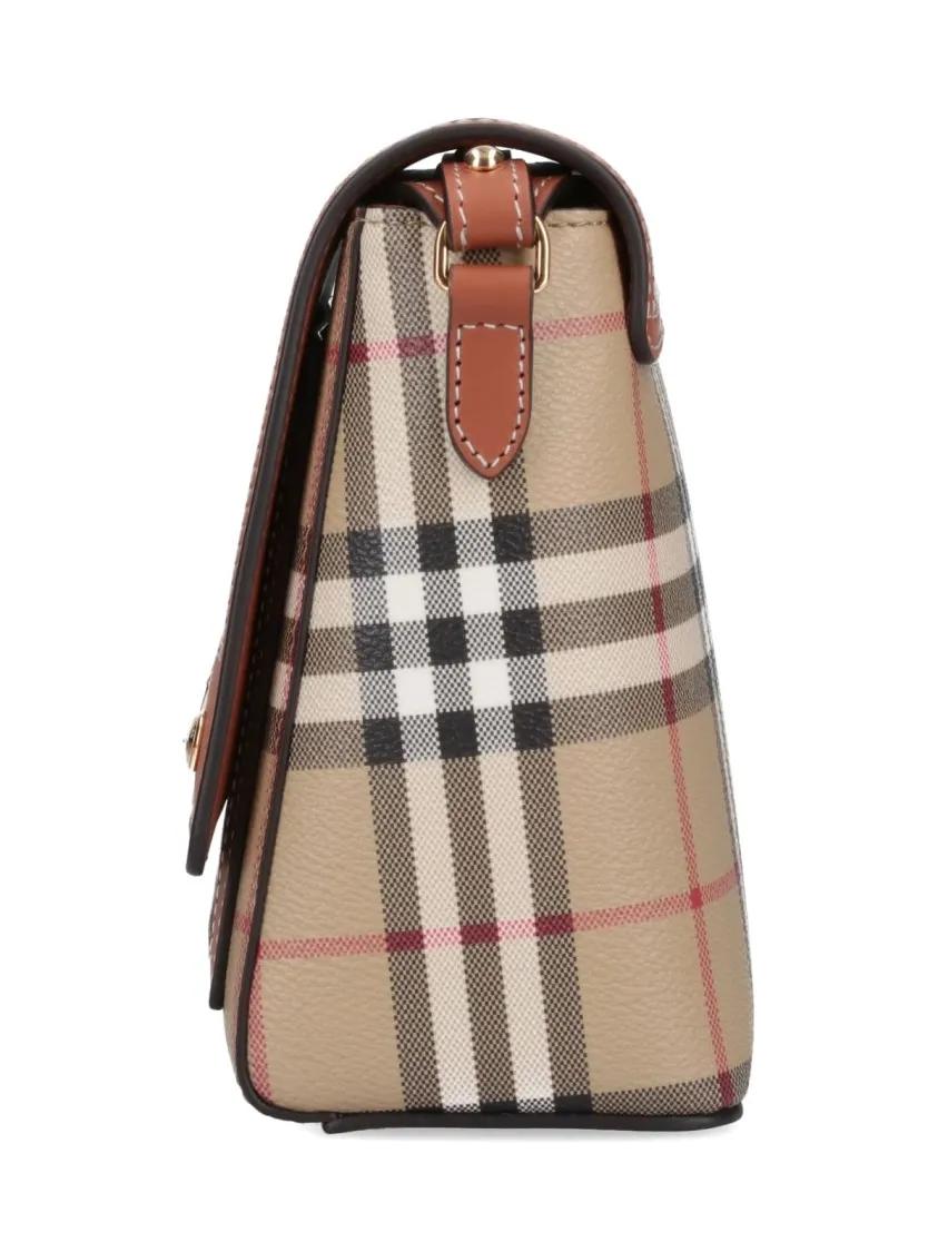 Burberry Hobo bags "Note" Check Crossbody Bag – Beige in beige