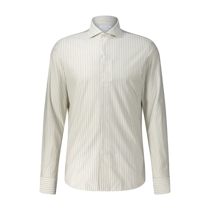 PROFUOMO Chemise Gestreiftes Hemd beige