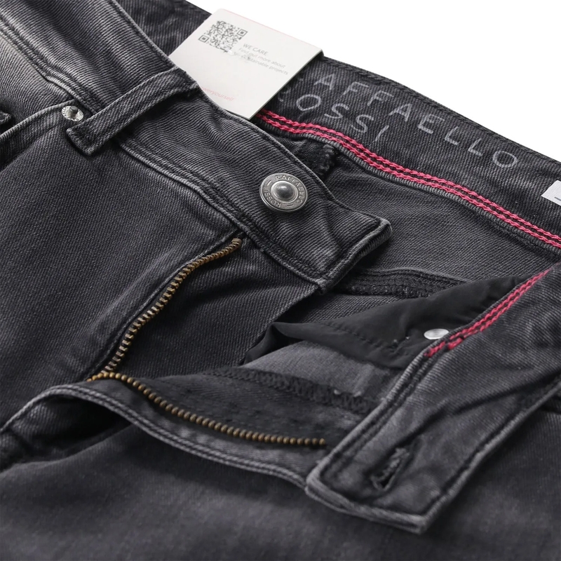 Raffaello Rossi Wide-Leg-Jeans Wide-Leg-Jeans aus Baumwoll-Mix grau(Image 3)