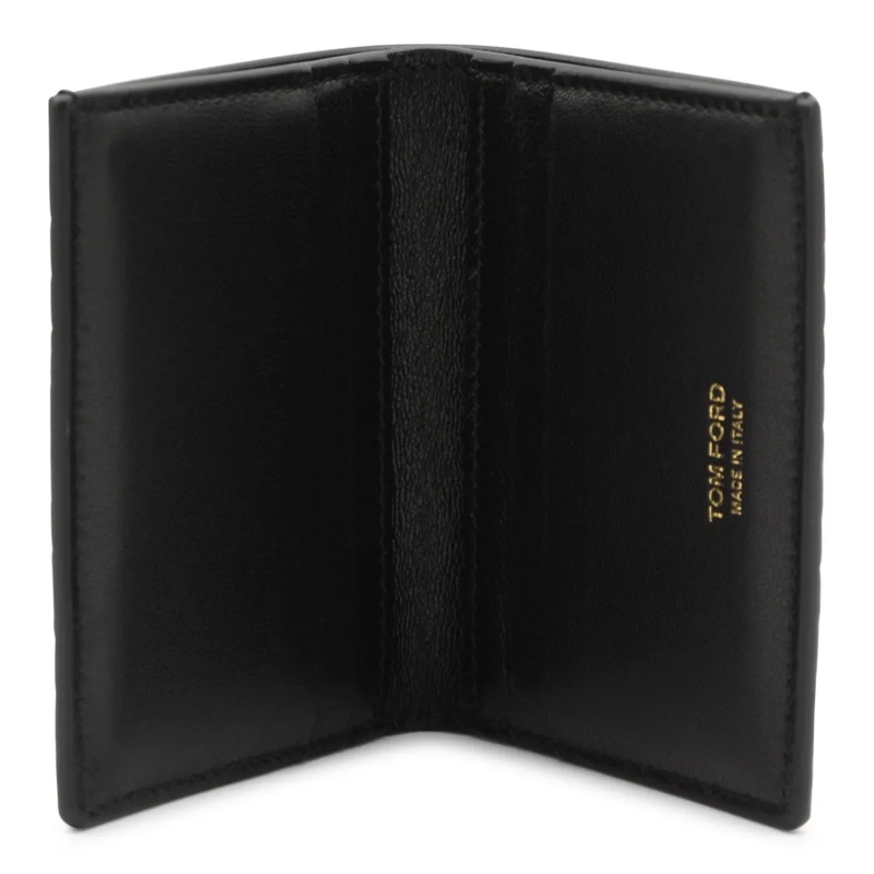 Tom Ford Geldbörse Bifold Wallet With Textured Crocodile Pattern Black