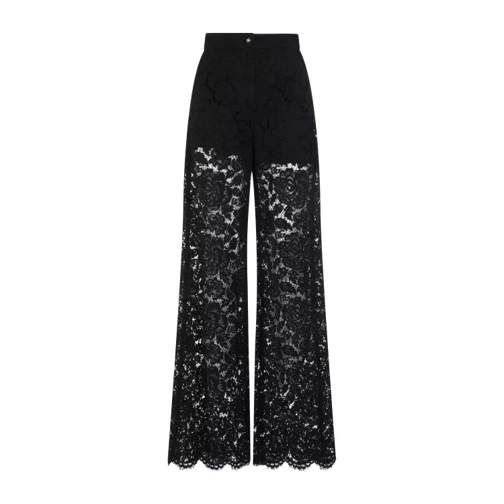 Dolce&Gabbana  Black Cotton Lace Pants Black