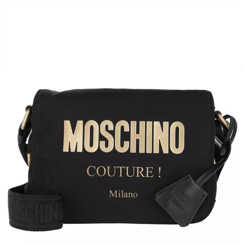 Moschino Crossbody Bag Logo Black Fantasy Print Cross body-väskor