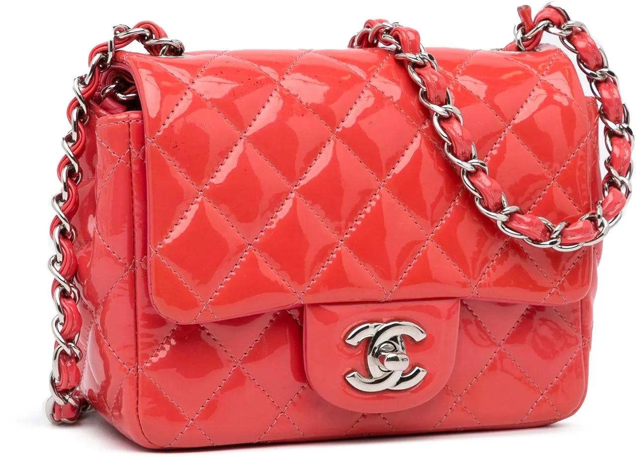 Chanel Crossbody bags 2012-2013 Classic Patent Single Flap in poeder roze
