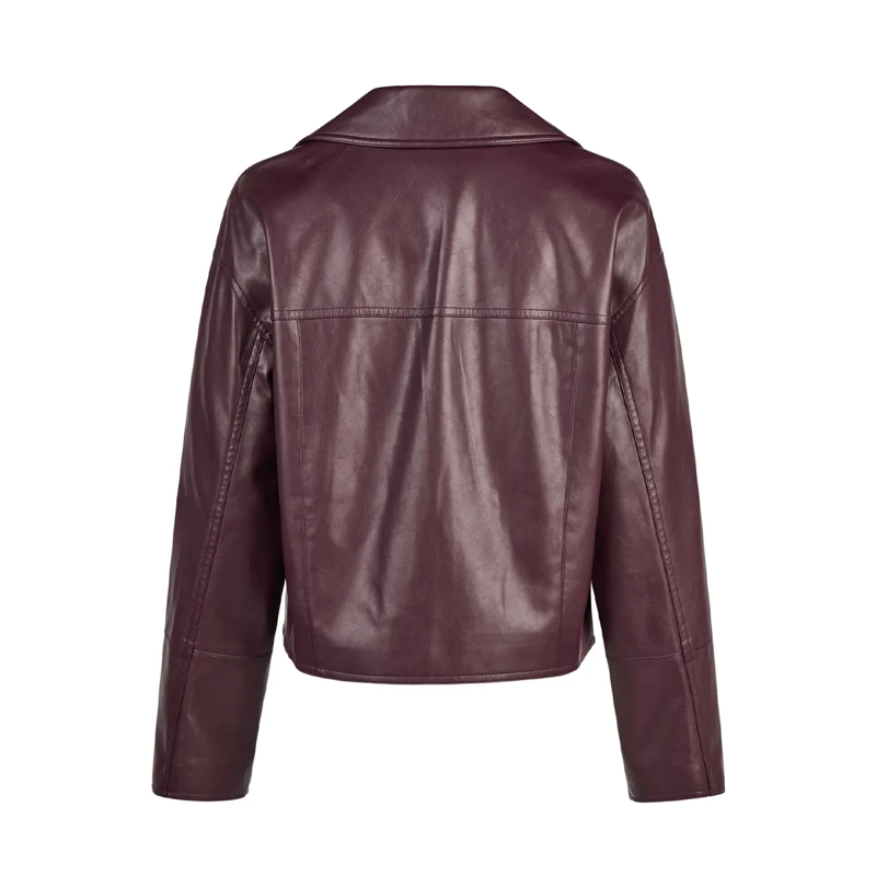 Marc Aurel Lederjacke Diese verkürzte Jacke aus weicher Kunstlederqualit lila(Image 5)