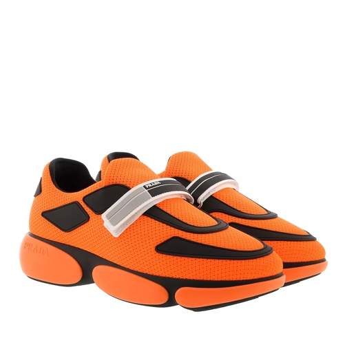 Prada Cloudbust Knit Sneakers Orange lage-top sneaker