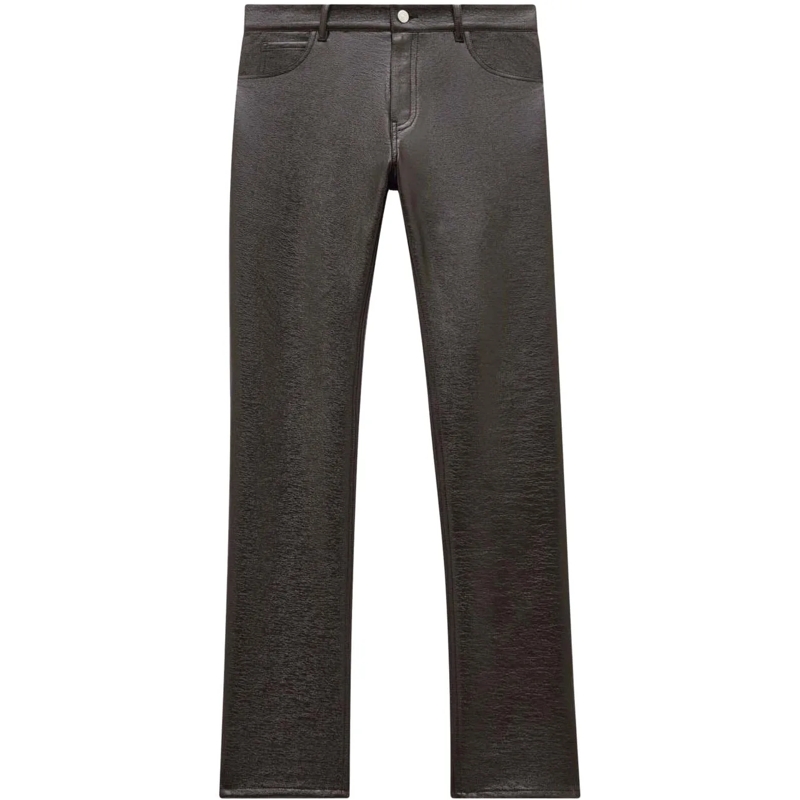 Courrèges Jeans à jambe droite Trousers Brown braun