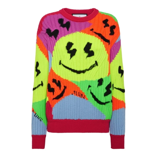 Philipp Plein Sweatshirts Rundhalspullover Smile bunt