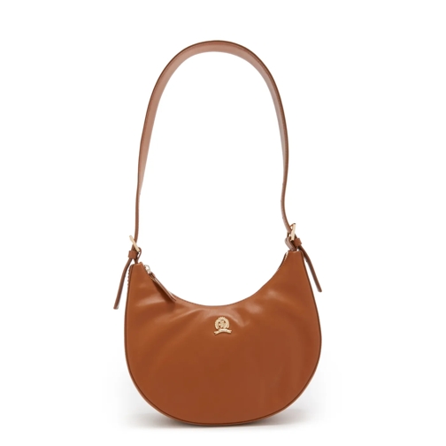 Tommy Hilfiger Schultertasche Crest Leather Shoulder Bag Tan