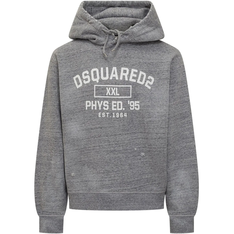 Dsquared2  Felpa grigia con cappuccio Dsquared2 grau