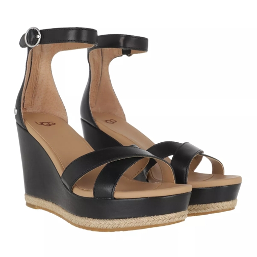 UGG Ezrah Sandal Leather Black Sandaal