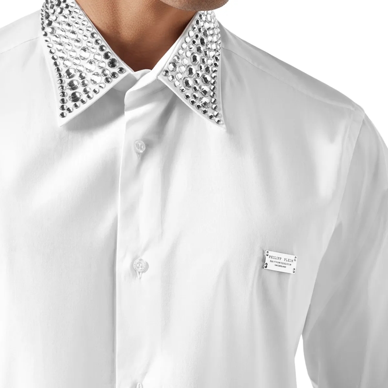 Philipp Plein Hemd Hemd Slim Fit Sugar Daddy weiss(Image 4)