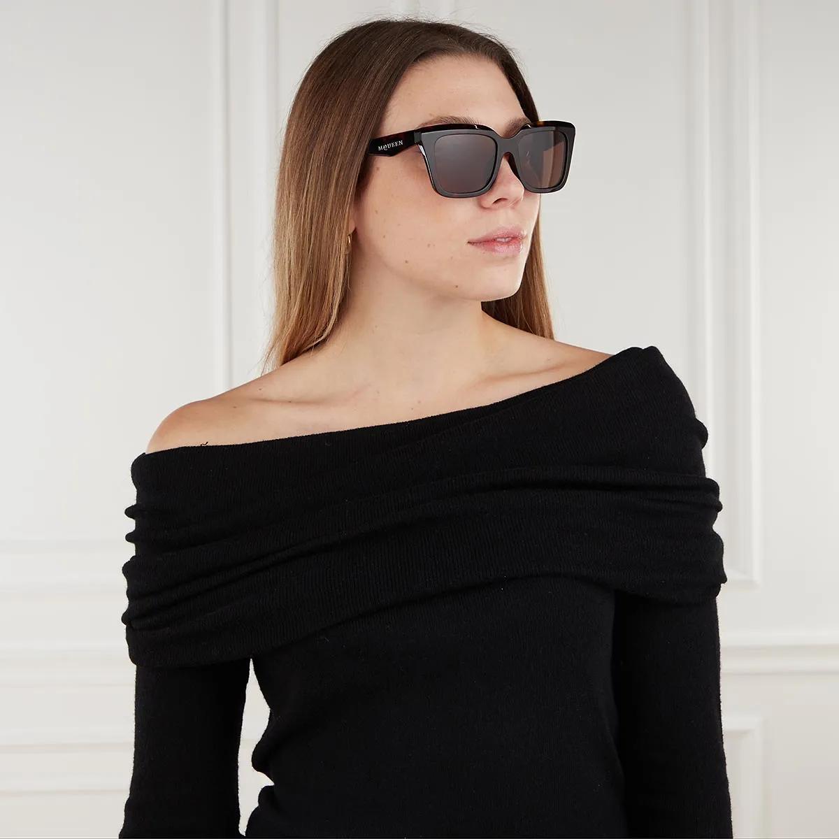 Alexander McQueen AM0473SA 002 Havana Havana Brown Sunglasses