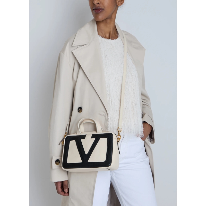 Valentino Garavani Crossbodytas VLogo Duffle Small White(Image 3)