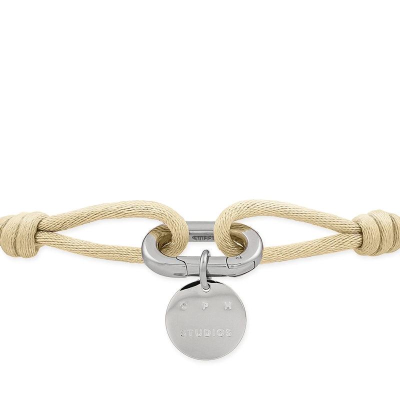 Copenhagen Armband Edelstahl Fabric Link beige(Image 3)