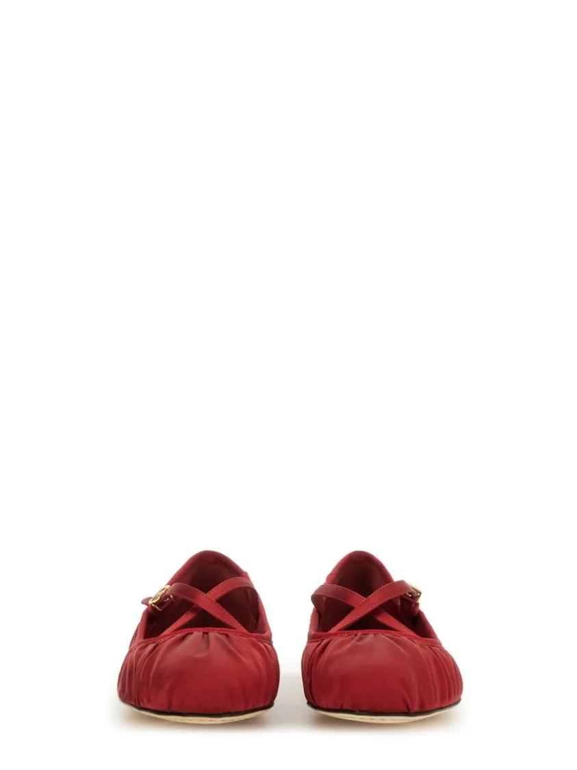 Thumbnail - Satin Ballerina Flats - Gr. 40 (EU) - in Rot