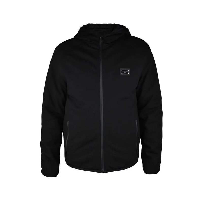 Dolce&Gabbana  Hooded Black Vest In Stretch Technical Jersey Black