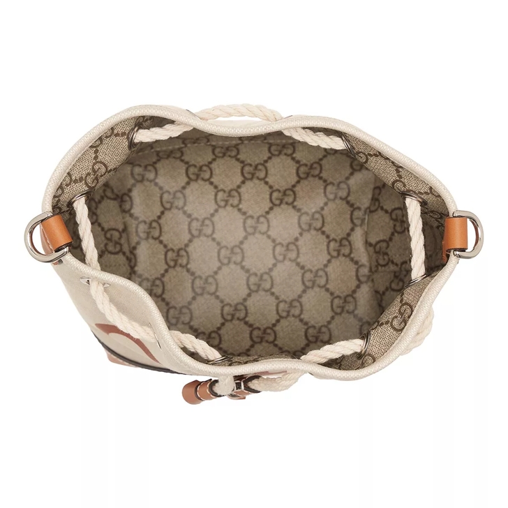 Gucci Mini Shoulder Bag Beige Bucket Bag