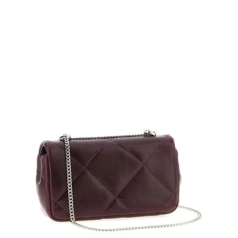 Tory Burch Crossbody Bag 'Kira Diamond' Mini Crossbody Bag Burgundy(Image 3)