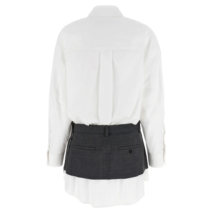 Alexander Wang Pre-Styled Shirt Dress W Chain' Dress White