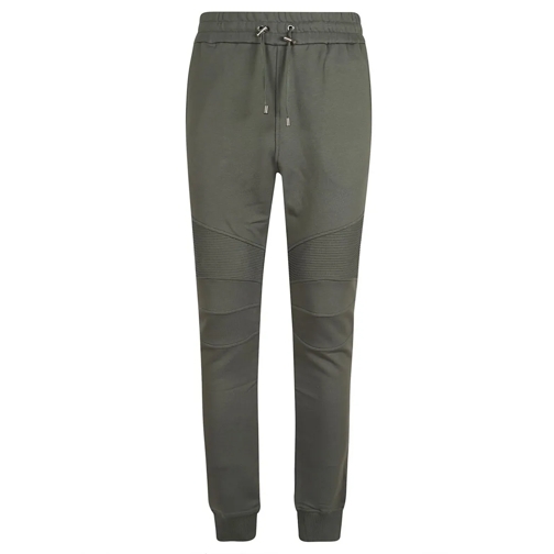 Balmain Jogginghosen Cotton Jogging Trousers With Adjustable Waistband Green