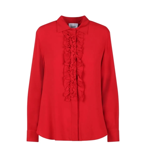 NUDE Ruffle Shirt Red Chemises