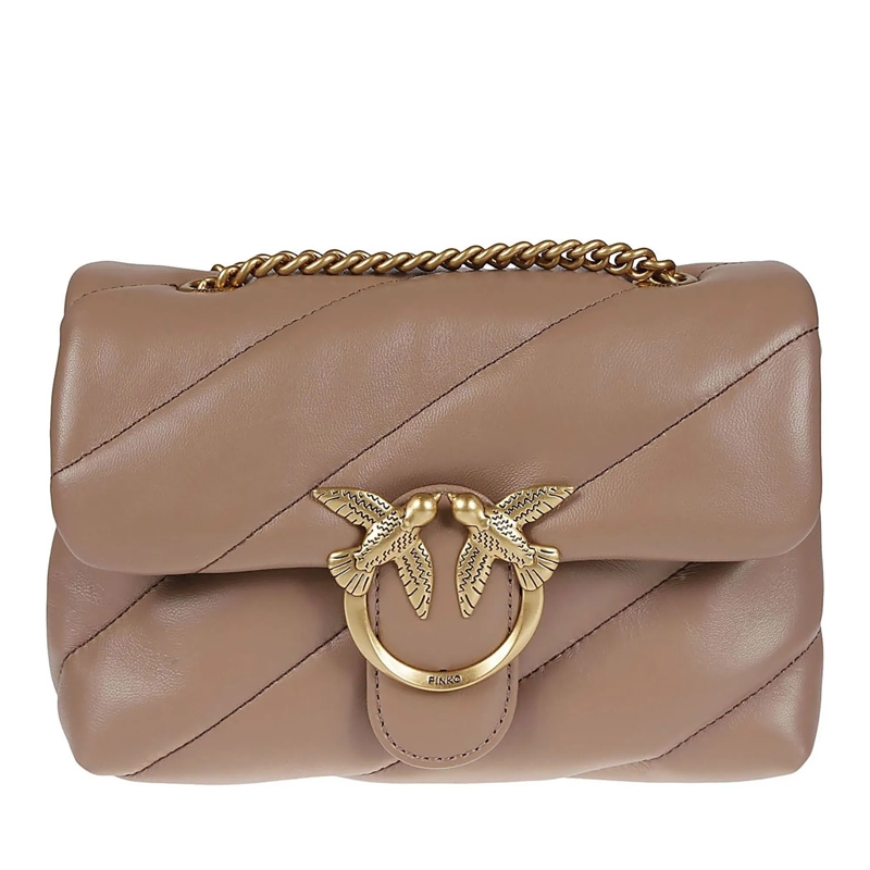 Pinko Draagtas Love Mini Puff Maxi Quilt Bag Brown braun