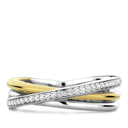 Ti Sento Bicolor-Ring TI SENTO Ring 12346ZY Zirconia white yellow gold plated