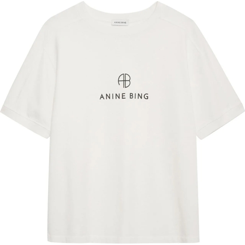 Anine Bing T-Shirts t-shirt wit logo weiß