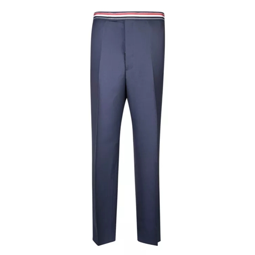 Thom Browne Low Rise Trousers Blue Pantaloni