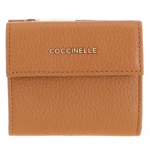 Coccinelle Metallic Soft Wallet Caramel Bi-Fold Portemonnaie