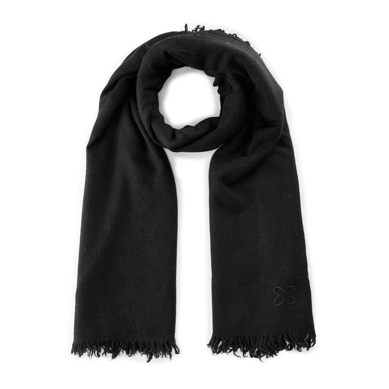 Codello Leichter Schal Schal aus Kaschmir-Mix Schwarz