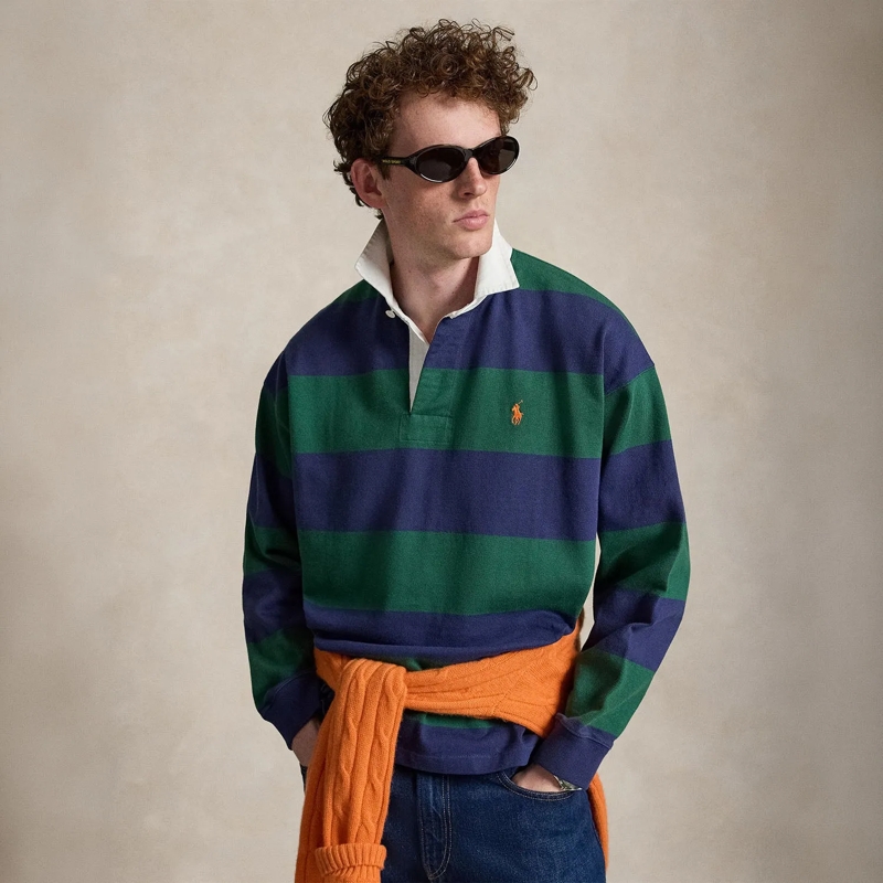 Polo Ralph Lauren Poloshirt Longsleeve aus Baumwolle orange(Image 2)