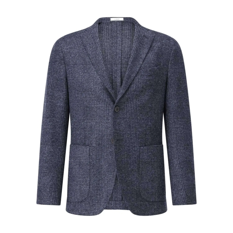 Boglioli Veste de costume Regular-Fit Sakko aus Jersey blau