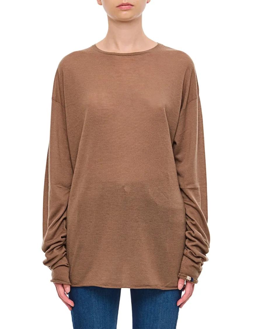 Extreme Cashmere - Gemini Cashmere Round Neck Sweater - Größe ONE SIZE - braun