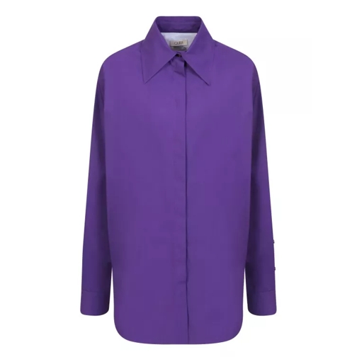 Quira Oversize Purple Shirt Purple Hemden