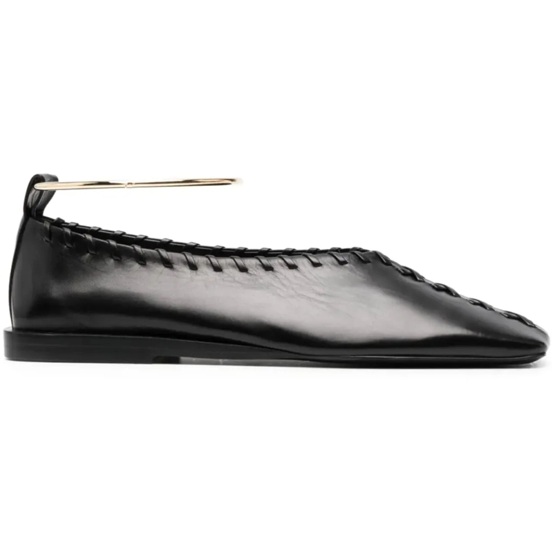 Jil Sander Ballerinas Ballerina Black Gold schwarz