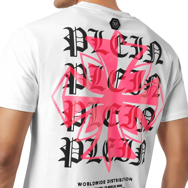 Philipp Plein T-Shirt T-Shirt Rundhalsausschnitt Ss Crest weiss(Image 4)