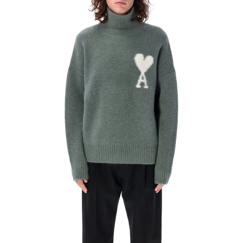 AMI Paris  OFF WHITE ADC SWEATER grün